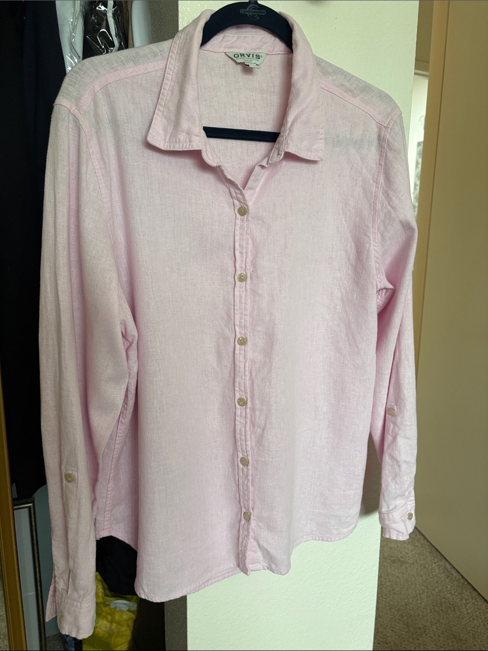Orvis Light Pink Long-Sleeve Button-Down Shirt
